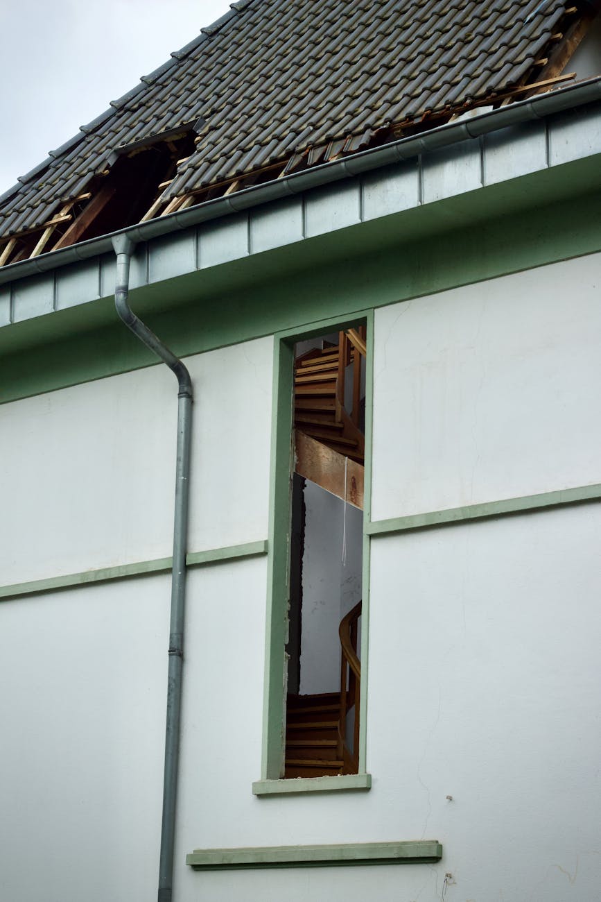 Then the building gave way