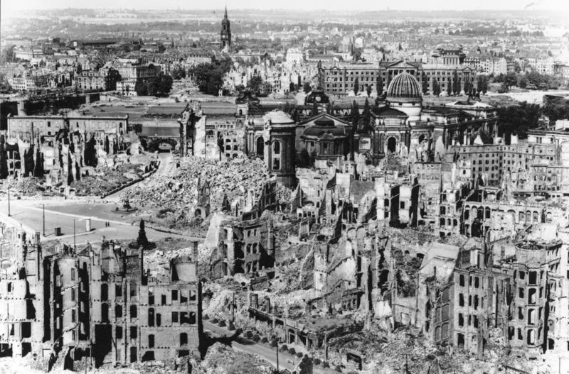 The city centre of Dresden after the bombing